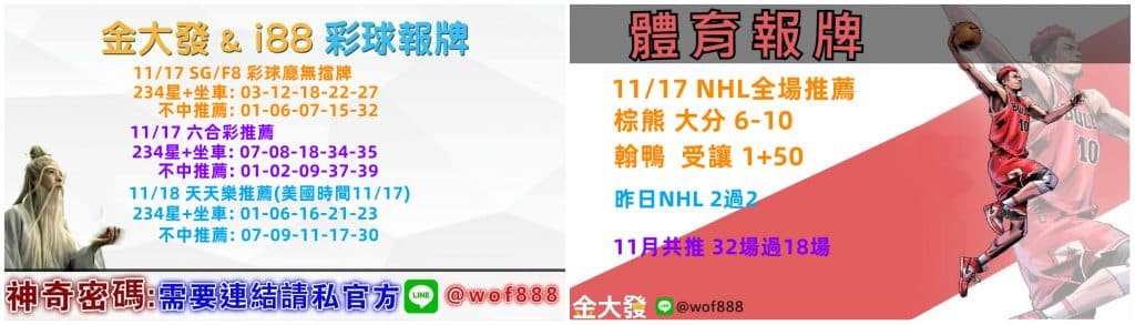 539報牌+運彩分析