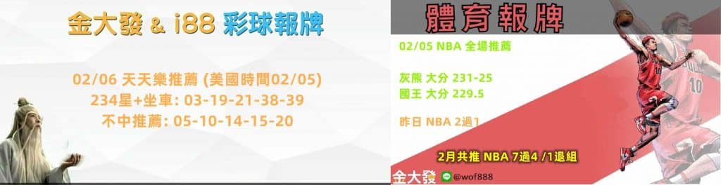 539報牌+運彩分析